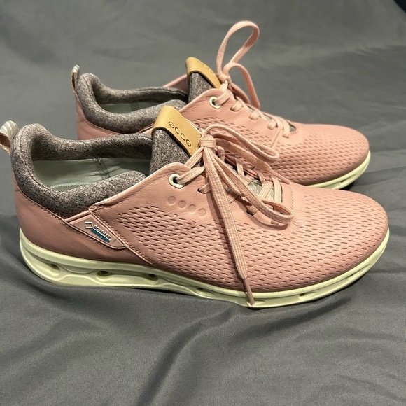 Ecco Shoes - ECCO Womens Golf Cool Pro in Silver Pink Size 37 E-DTS Leather Womens Size 6/6.5